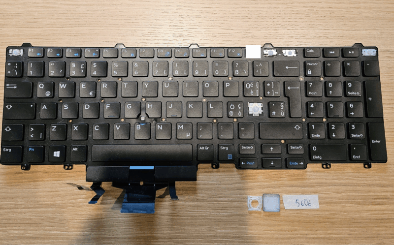 Dell Latitude 5580 Backlit Keyboard Key Replacement 02R2P6 QWERTZ Layout