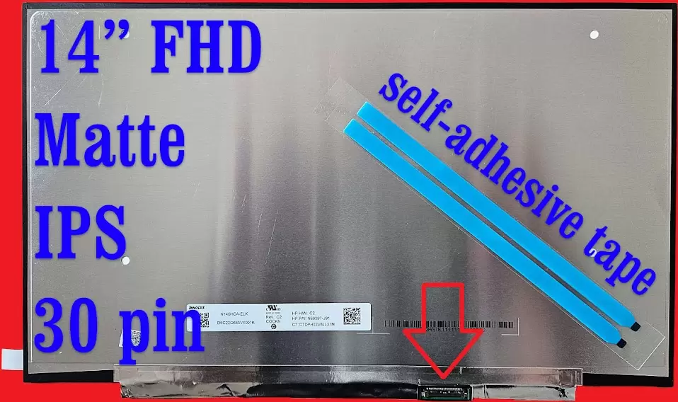 14" LCD Screen for HP 14-fc Series FHD IPS Non-Touch, 30-pin, Matte, New
