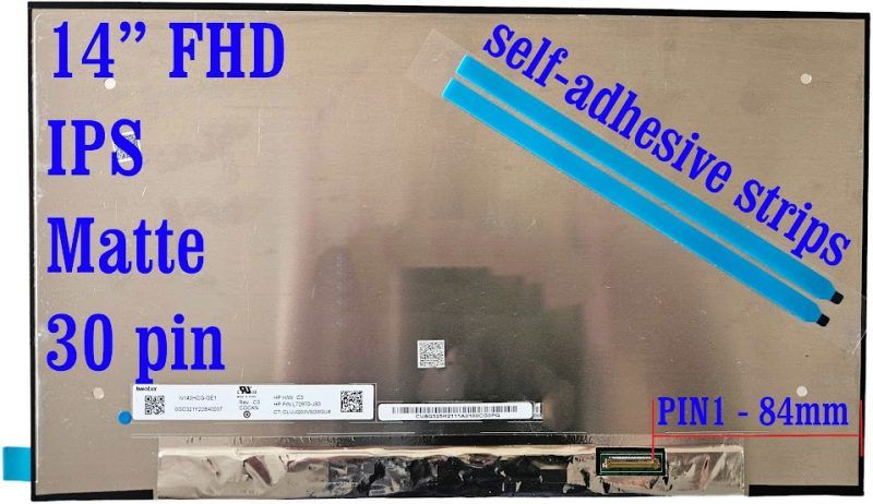 HP M08711-001 14" FHD IPS Matte LCD Screen, 30 Pin, New