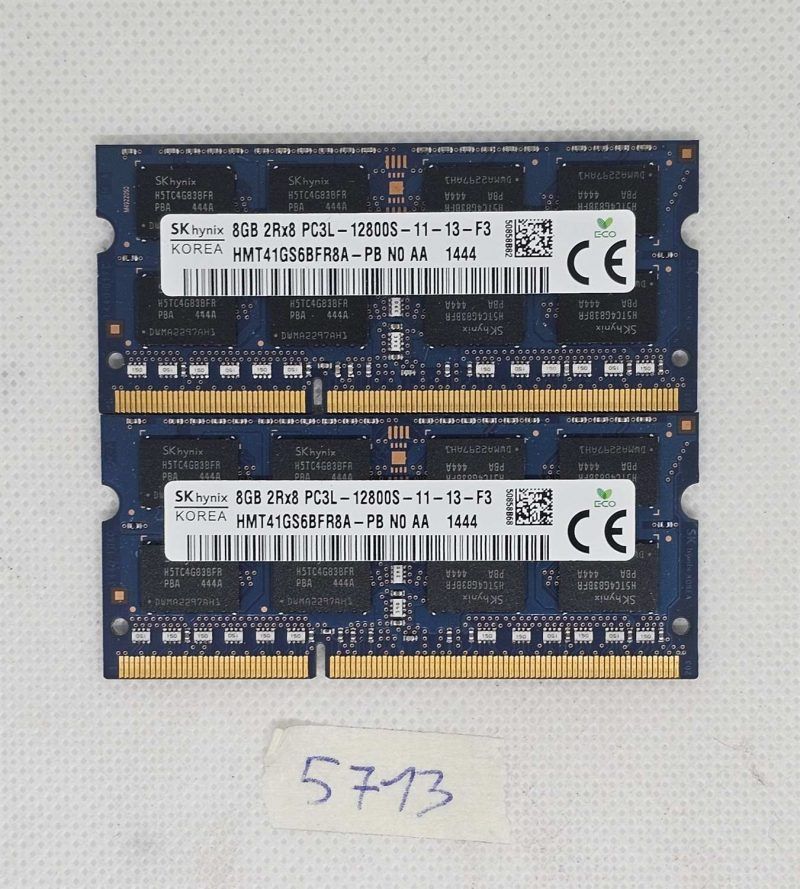 8GB 2RX8 PC3L 12800S 11 13 F3 Laptop RAM - DDR3L, Low Voltage, HMT41GS6BFR8A