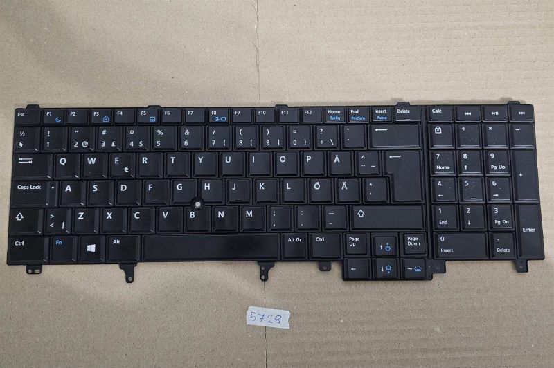 Genuine Dell Precision M4800 Keyboard PK130VI2B19 CN-031CWT | Nordic Layout