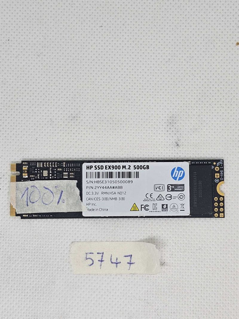 HP SSD EX900 M.2 500GB NVMe PCIe Gen3 x4 Internal Solid State Drive 2YY44AA#ABB