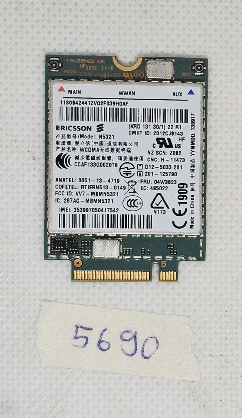 Lenovo ThinkPad L460 WWAN Module Model N5321 – Genuine Replacement Laptop Part – FRU: 04w3823