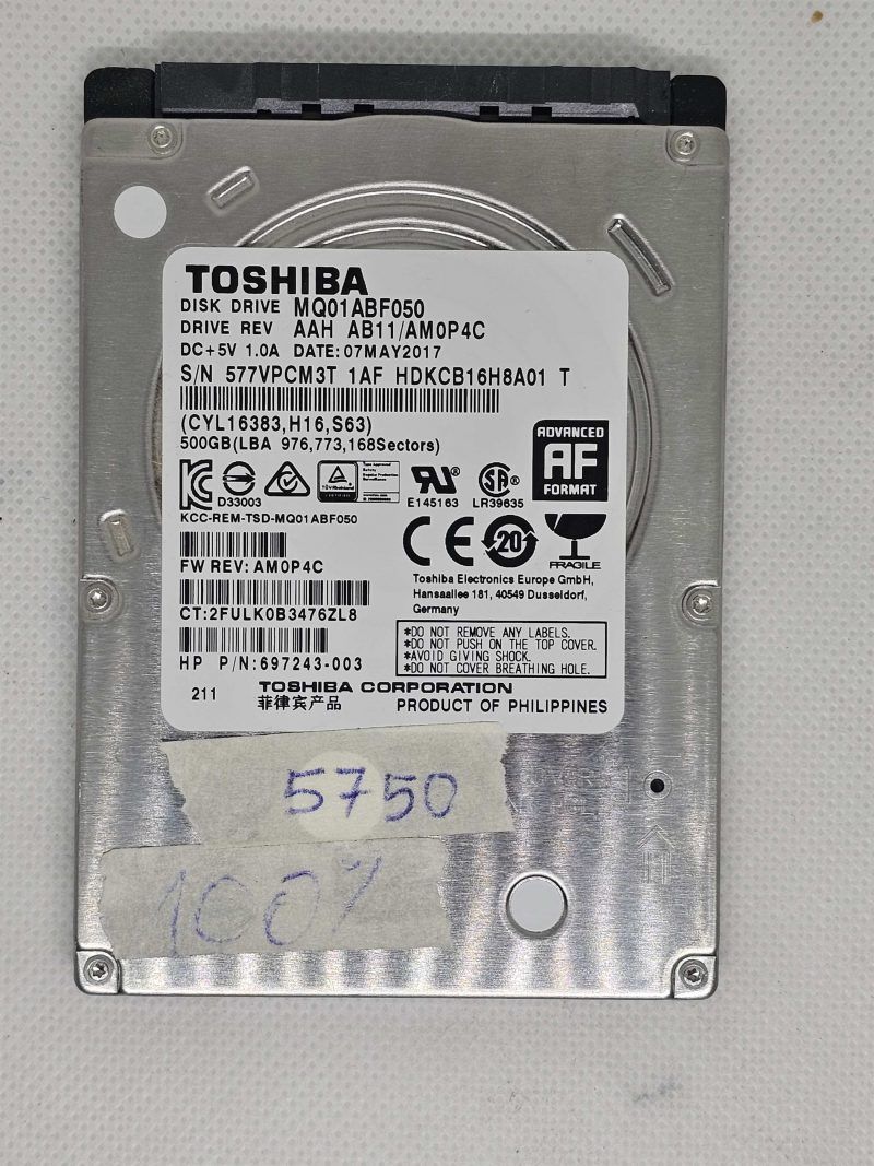 Toshiba MQ01ABF050 500GB 2.5" SATA HDD Laptop Hard Drive – OEM, Tested, Fast!