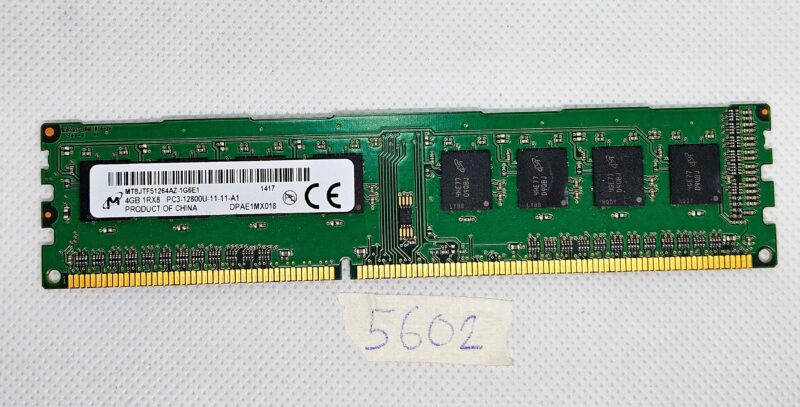 4GB DDR3 1600MHz PC3-12800U 1Rx8 Desktop RAM – High-Speed Memory Module