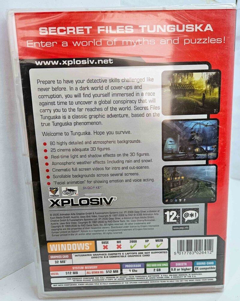 Secret Files: Tunguska (PC DVD) - New & Sealed Graphic Adventure Game - Image 2