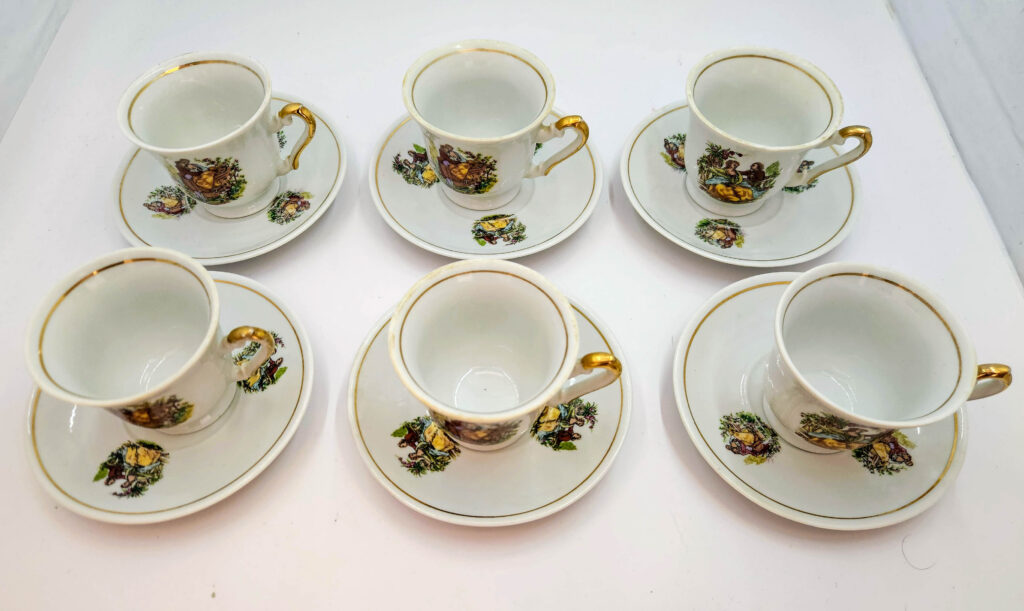 Vintage Zajecar Yugoslavia Porcelain Coffee / Tea Set – 6 Cups ...