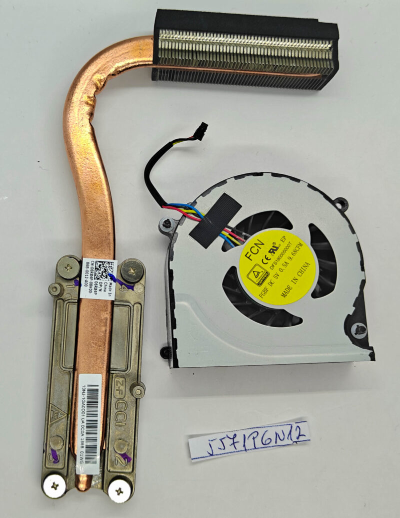 Used Dell 6RX4P Fan/Heatsink for Latitude 14 Rugged 5404 5414 OEM