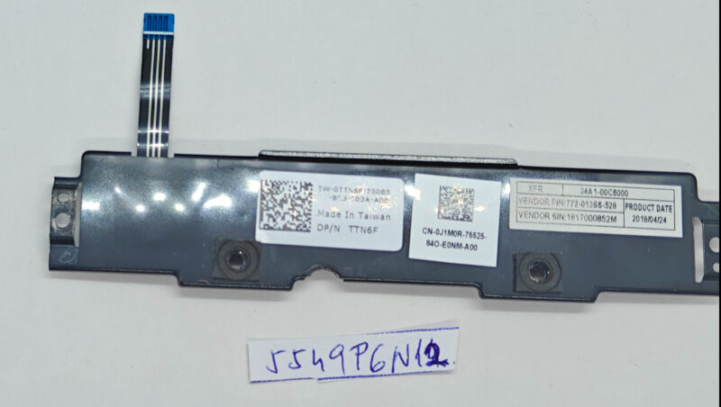 Used Dell Latitude 14 5414 Rugged Laptop Mouse Buttons TTN6F