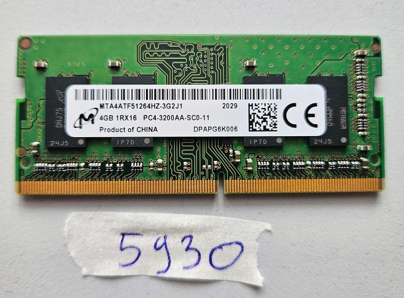 4GB Laptop RAM PC4-3200AA 1Rx16 DDR4 SODIMM 3200MHz | Genuine Laptop Part