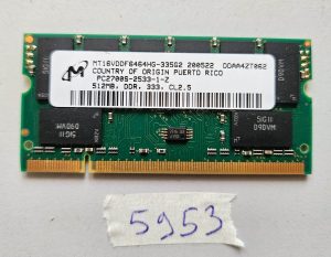 512MB DDR RAM PC2700S 333MHz CL2.5 SO-DIMM Laptop Memory – Tested & Working