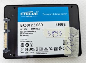 Crucial BX500 2.5" 480GB SSD SATA 6Gb/s – 100% Health – Laptop Parts