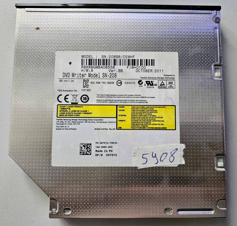 Dell SN-208 DVD RW Drive 04TD13 8X SATA Writer Burner Laptop Part Tested
