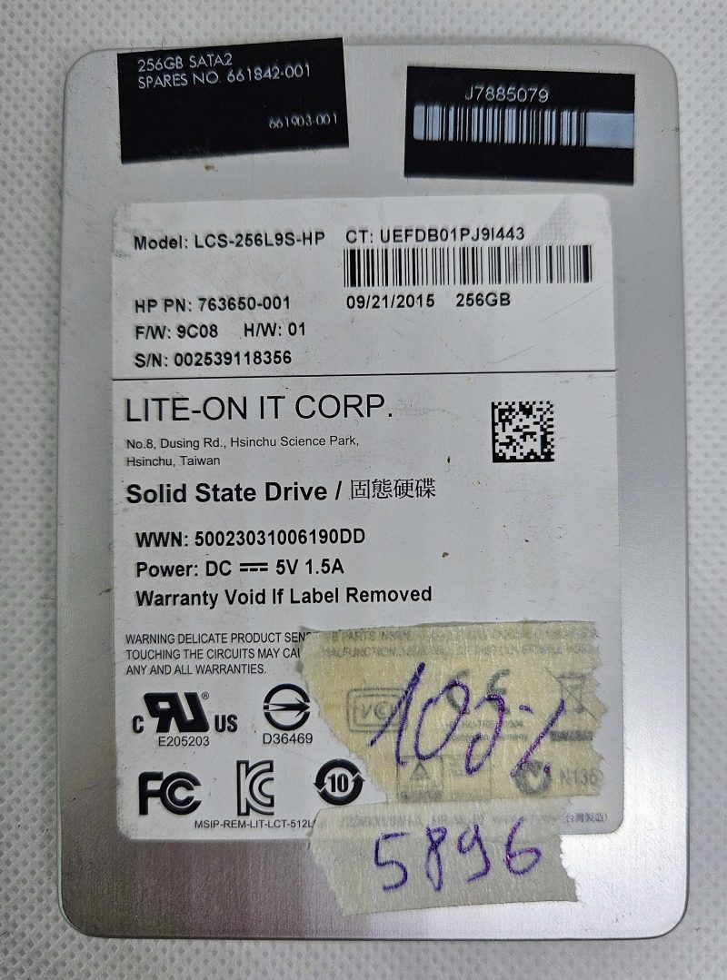 LCS-256L9S-HP 256GB SSD – 100% Health – Tested – Genuine Laptop Part