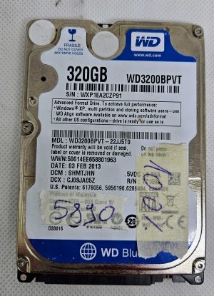 WD3200BBPVT 320GB Laptop Hard Drive HDD 2.5" SATA Tested 100% OK - Laptop Parts