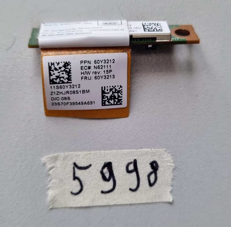 60Y3212 Genuine Lenovo Bluetooth Board for ThinkPad T410s – Original Laptop Part