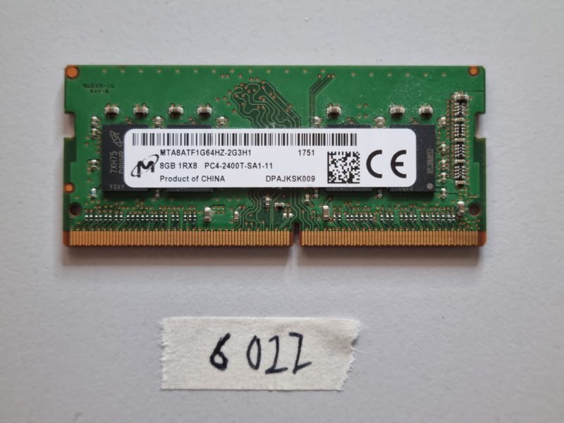 8GB DDR4 Laptop RAM PC4-2400T 1Rx8 MTA8ATF1G64HZ-2G3H1 – Memory Module Part