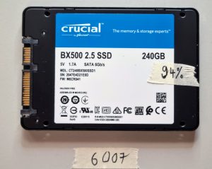 Crucial BX500 240GB SSD CT240BX500SSD1 – Laptop Parts, 94% Health Tested