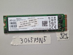 HP SPS-SSD 256GB M.2 SATA-3 SED OPAL2 821680-001 92% Health