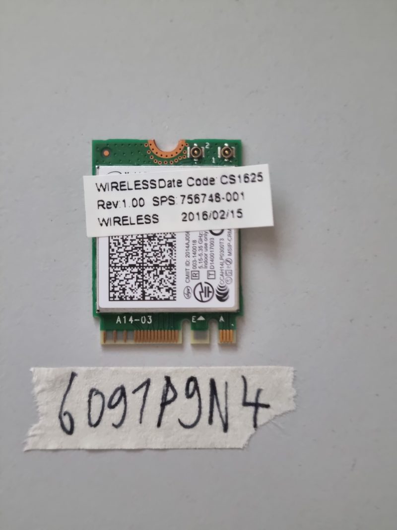 HP 756748-001 Intel Wireless-N 7265NGW M.2 NGFF WiFi Bluetooth Laptop Part