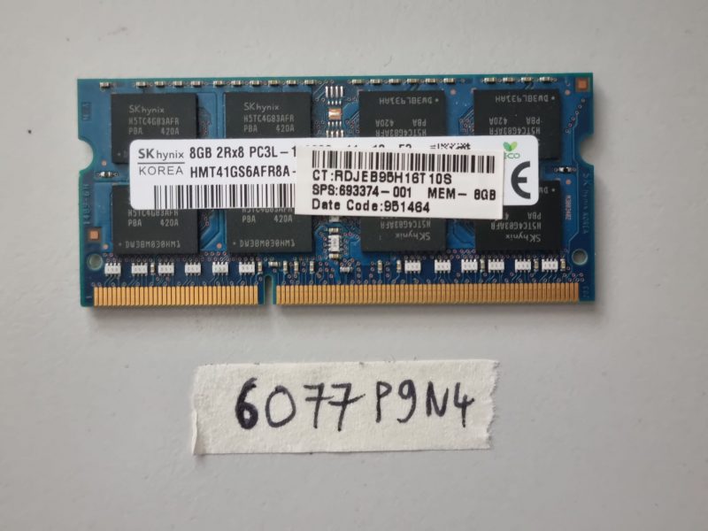 HP 8GB DDR3-1600 SODIMM PC3L-12800S SK hynix 2Rx8 Laptop RAM 693374-001