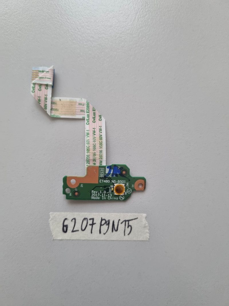 Lenovo ThinkPad T480 Power Button Board w/ Cable NS-B501 NBX0001LP00 Laptop Parts