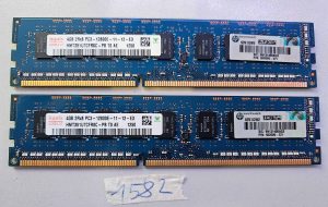 2x 4GB SK Hynix PC3-12800E DDR3 1600 MHz ECC Server RAM HMT351U7CFR8C-PB 2Rx8