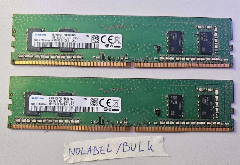 2x Samsung 4GB DDR4 2400MHz Laptop RAM M378A5244CB0-CRC Non-ECC Memory Parts