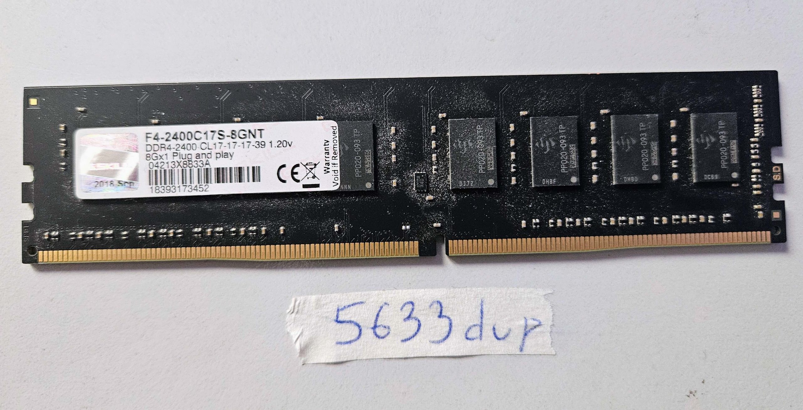 8GB G.SKILL DDR4 2400MHz PC4-19200U Desktop RAM Module – Reliable Laptop Part