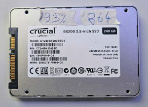 Crucial BX200 240GB SSD 2.5" SATA III 6Gb/s CT240BX200SSD1 – Tested 93% Health