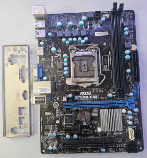 MSI B75MA-E33 Motherboard Intel B75 DDR3 LGA 1155 Micro ATX w IO Shield