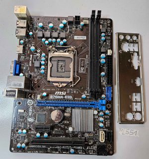 MSI B75MA-E33 Socket 1155 DDR3 Motherboard with I/O Shield – Tested Laptop Parts