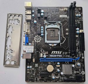 MSI H81M-P33 LGA1150 Intel H81 Micro-ATX Motherboard 2xDDR3 PCIe + I/O Shield