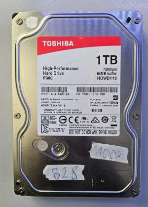 Toshiba P300 1TB SATA 3.5" Internal Hard Drive HDWD110UZSVA High Performance