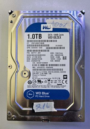 WD Blue WD10EZEX 1TB 7200RPM SATA 3.5" Hard Drive – Reliable Laptop Parts