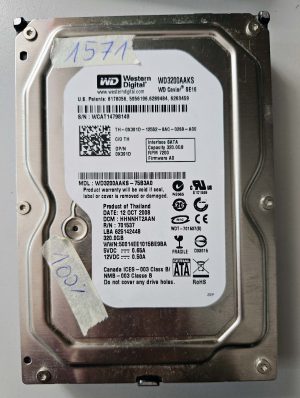 Western Digital Blue 320GB WD3200AAKS 3.5" HDD 7200RPM SATA II 16MB – 100% Health