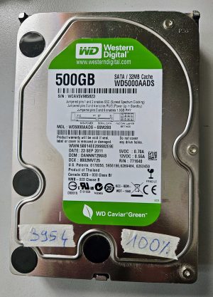 Western Digital WD5000AADS Green Caviar 500GB 3.5" SATA HDD – Tested 100% Health