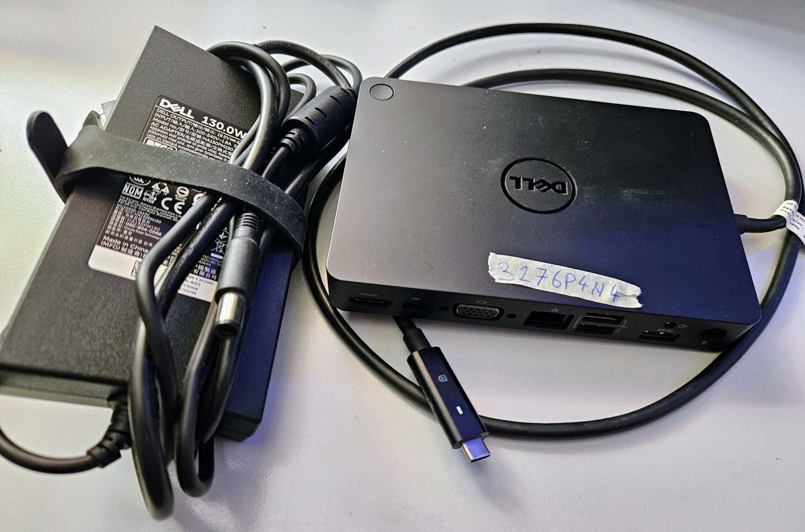 Dell D3100 Ultra HD 4K Triple Video Docking Station 36M9K + 130W Adapter