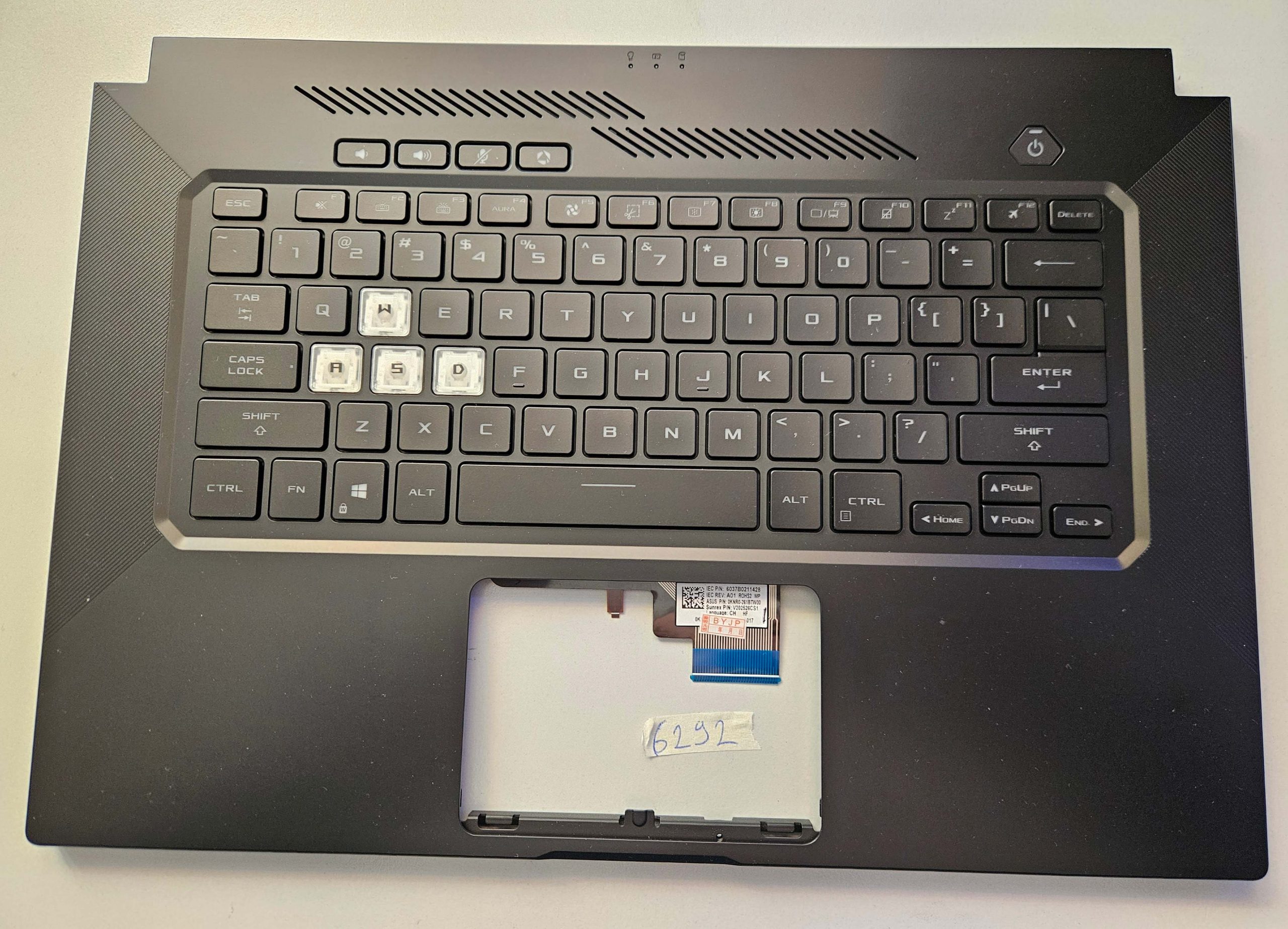 Palmrest with US Backlit Keyboard for ASUS TUF Dash F15 FX516 FX516PM FX516PR FA516 15.6″