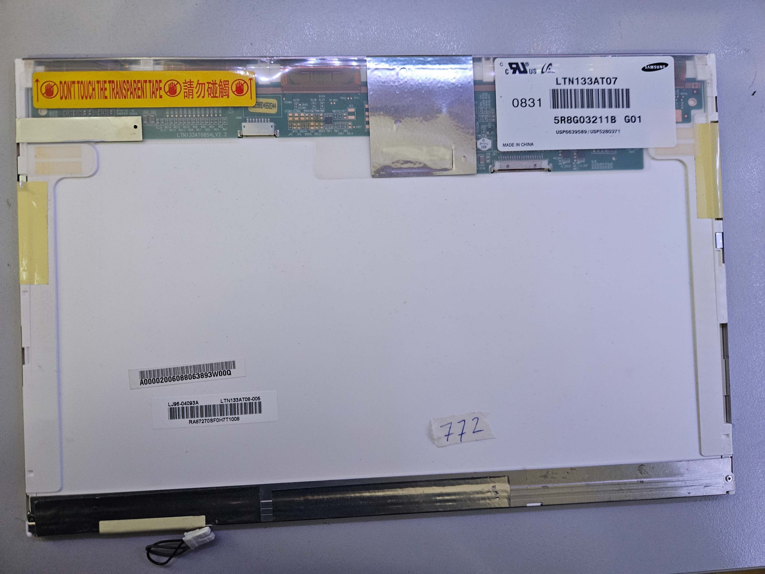 Samsung LTN133AT08-005 13.3" 1280x800 Glossy LCD Laptop Screen Part